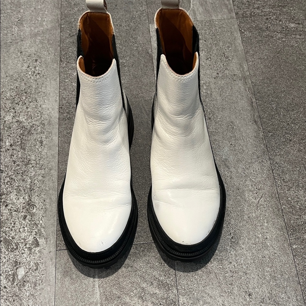 Black and white combat boots size 7.5